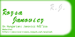 rozsa janovicz business card